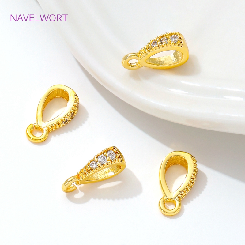 Jewelry Making Ring Tool - 14K/18K Gold Plated Inlaid Zircon Pendant