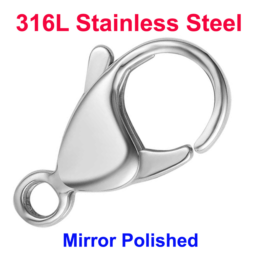 Jewelry Making Factory - 20/30/40 316L Stainless Steel Lobster Clasps