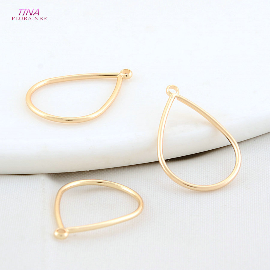 Jewelry Making Ring Tool - 12*18MM 18K Gold Color Drop Shape