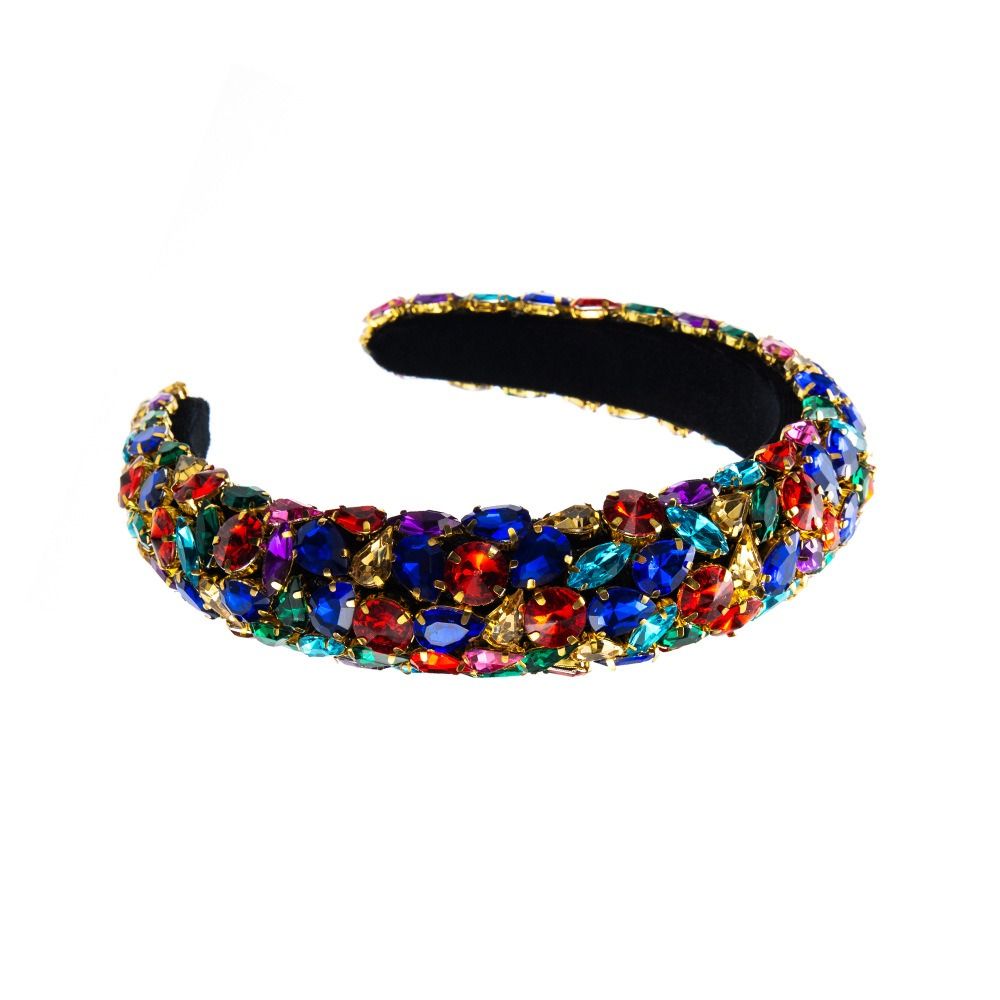 Jewelry Making For Kids - Retro Colorful Rhinestone Headband Jewelry Wide