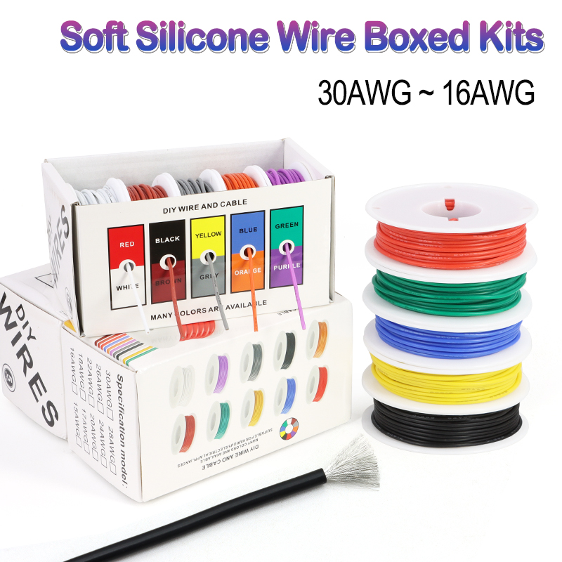 Wire 22 Gauge Copper - Boxed Kit Heat Resistant Flexible Silicone