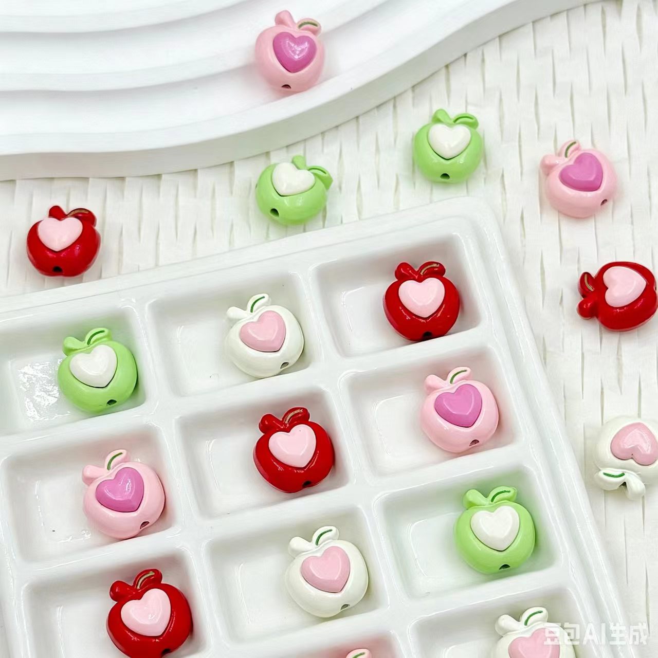 Jewelry Making For Adults - Alloy Apple Shape Spacer Beads with