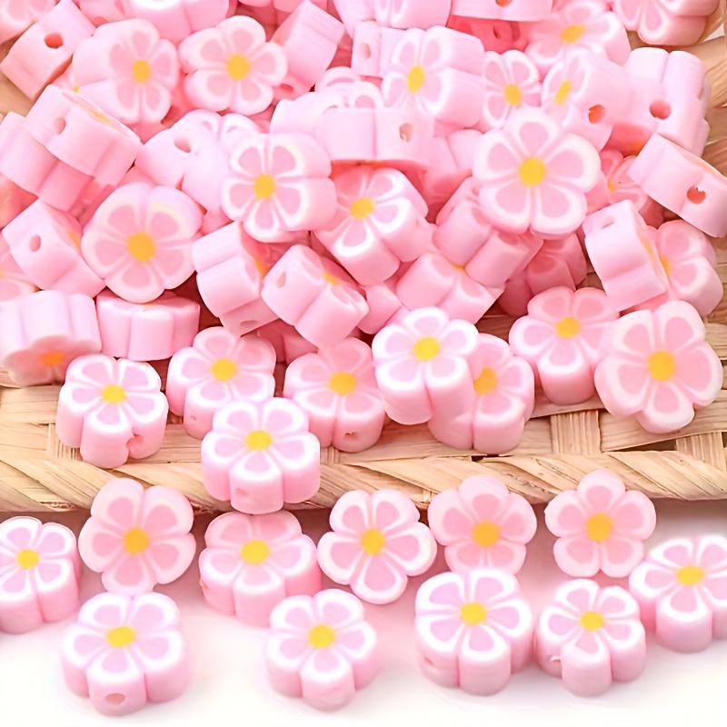 Jewelry Making For Couples - 80pcs 10mm pink plum blossom soft