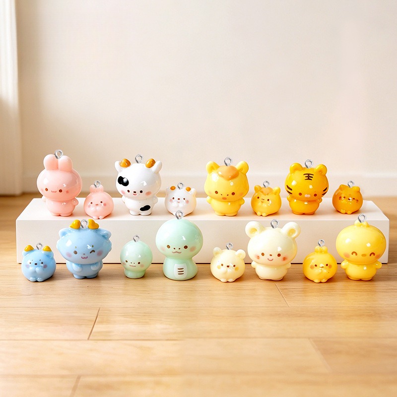 Jewelry Making For Adults - 10Pcs Glossy Cartoon Animal Resin Charms