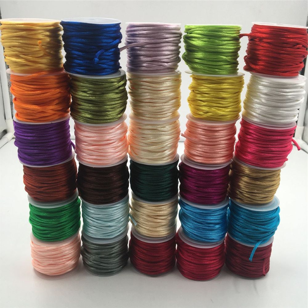Knotting Cord Silk - 2mm 10-225meters/roll Chinese Knot Satin Cord