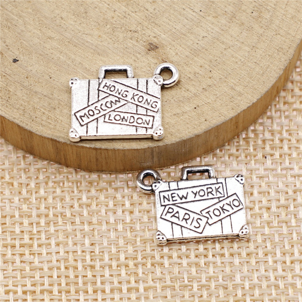10Pcs/Lot13*17mm Metal Suitcas - Jewelry Making Tokyo recension och pris
