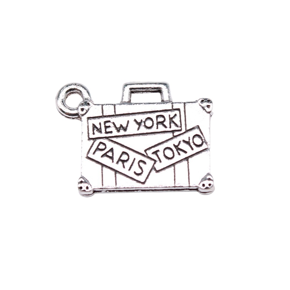 10Pcs/Lot13*17mm Metal Suitcas - Jewelry Making Tokyo recension och pris