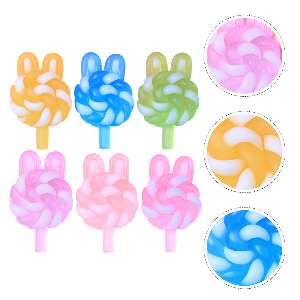 24Pcs Cute Cartoon Lollipop Ch - Jewelry Making Resin recension och pris