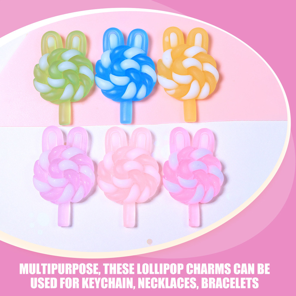 24Pcs Cute Cartoon Lollipop Ch - Jewelry Making Resin recension och pris