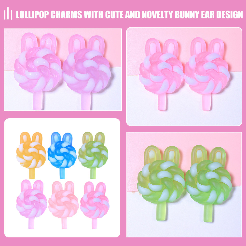 24Pcs Cute Cartoon Lollipop Ch - Jewelry Making Resin recension och pris