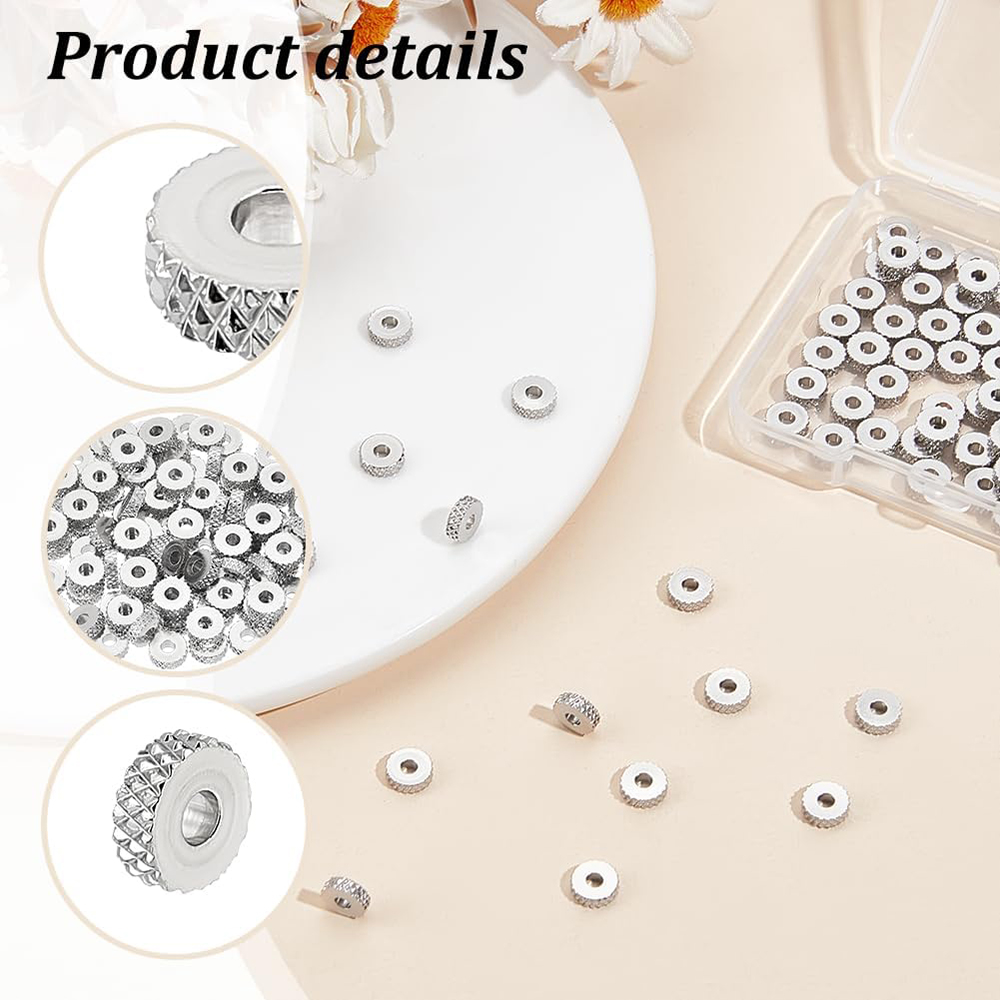 30Pcs Stainless Steel Textured - Jewelry Making Silver recension och pris