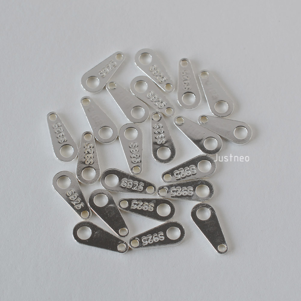 Sterling Silver Small Chain Ta - Jewelry Making Silver recension och pris