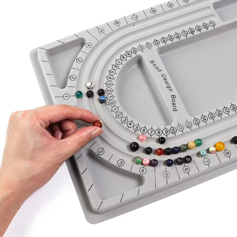 1PC Grey Flocked Bead Board Br - Jewelry Making Table recension och pris