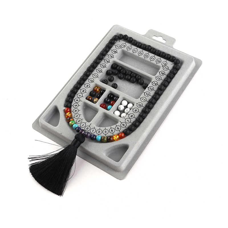 1PC Grey Flocked Bead Board Br - Jewelry Making Table recension och pris