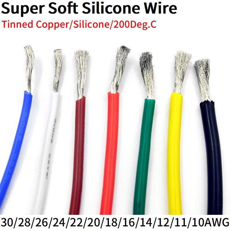 2M/5M Super Soft Silicone Rubb - Wire 22 Gauge Copper recension och pris