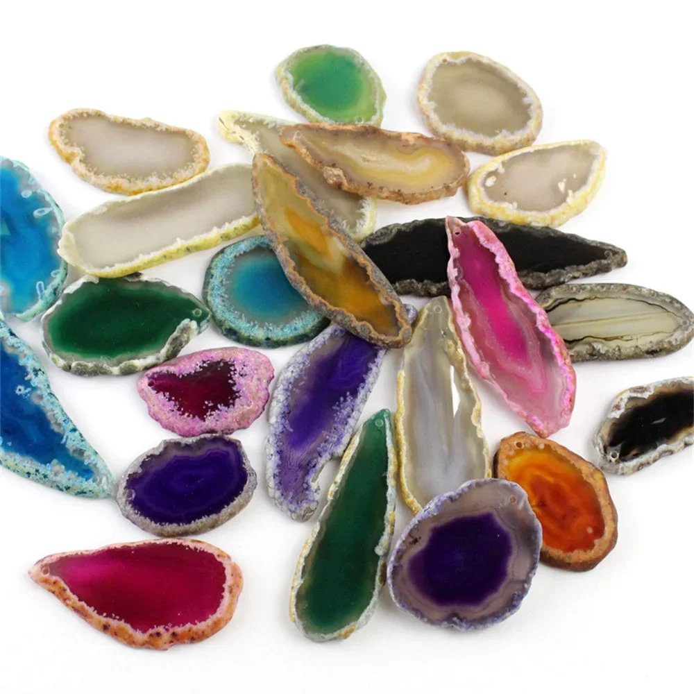 Polished Agate Slices Drilled  - Jewelry Making Table recension och pris