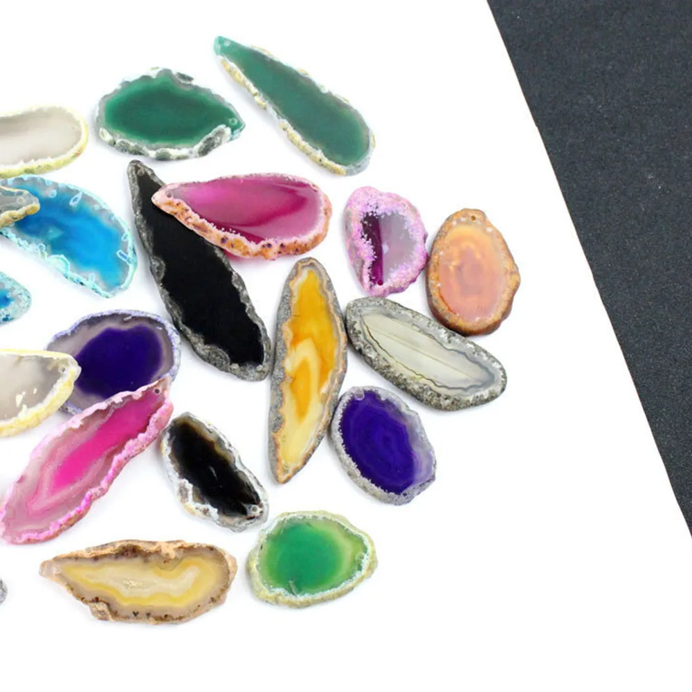 Polished Agate Slices Drilled  - Jewelry Making Table recension och pris