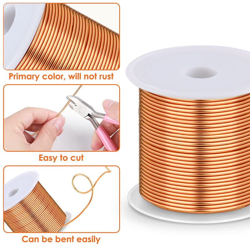 1-3Roll  Soft Copper Wire for  - Jewelry Making Essentials recension och pris