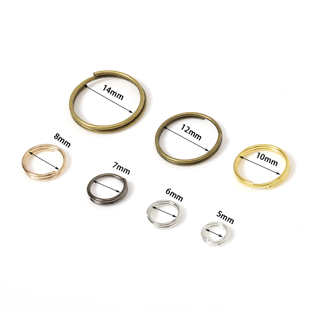 200pcs 5-14mm Key Ring Double  - Jewelry Making Jump Rings recension och pris