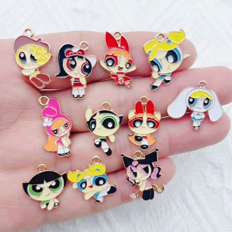 10pcs Alloy Oil-Dripping Carto - Jewelry Making Factory recension och pris