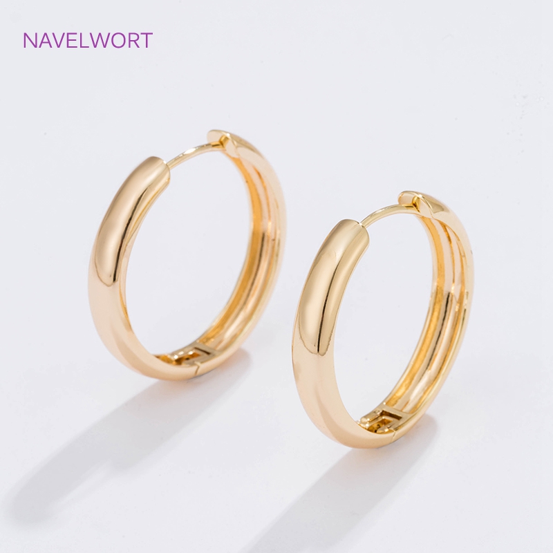 6 Sizes Gold Plated Circle Hoo - Jewelry Making Essentials recension och pris