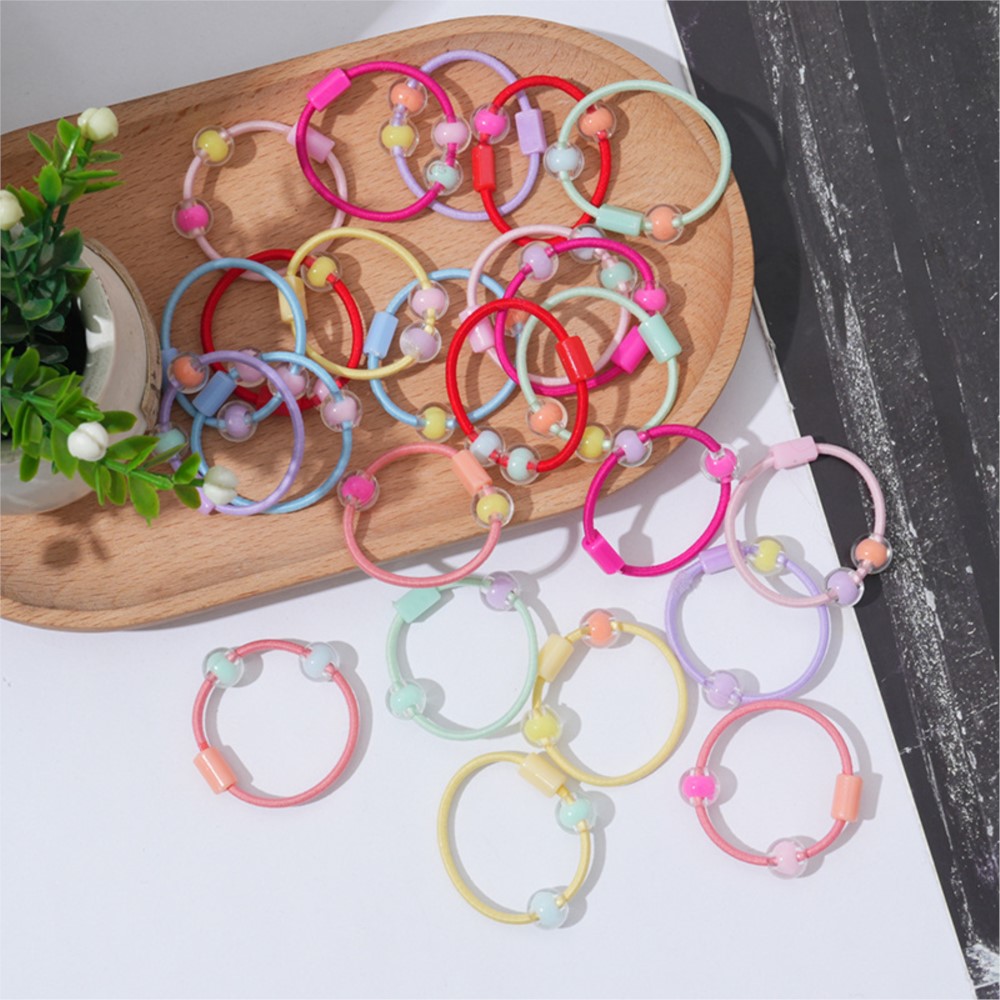 50pcs Cute Elastic Hair Ties P - Jewelry Making For Kids recension och pris