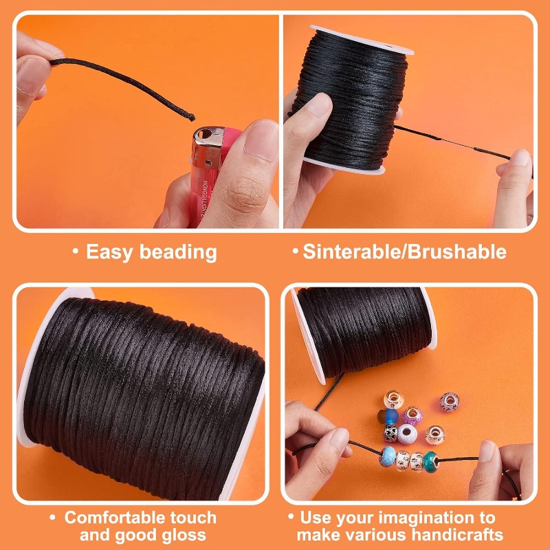 106 Yards Rattail Satin Cords  - Knotting Cord Silk recension och pris