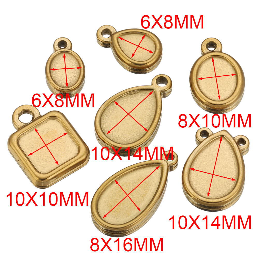 5pcs Stainless Steel Square Dr - Jewelry Making Resin recension och pris