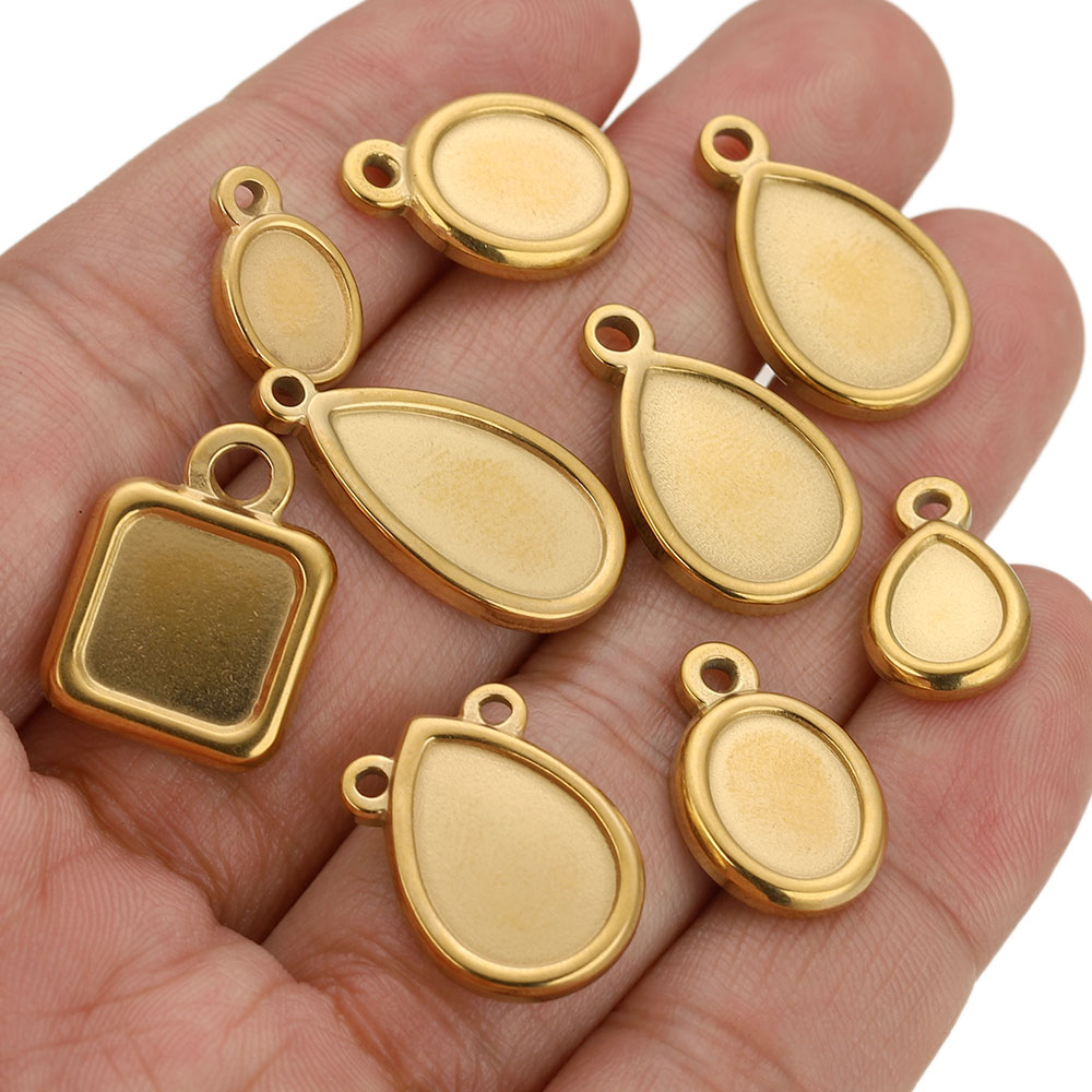 5pcs Stainless Steel Square Dr - Jewelry Making Resin recension och pris