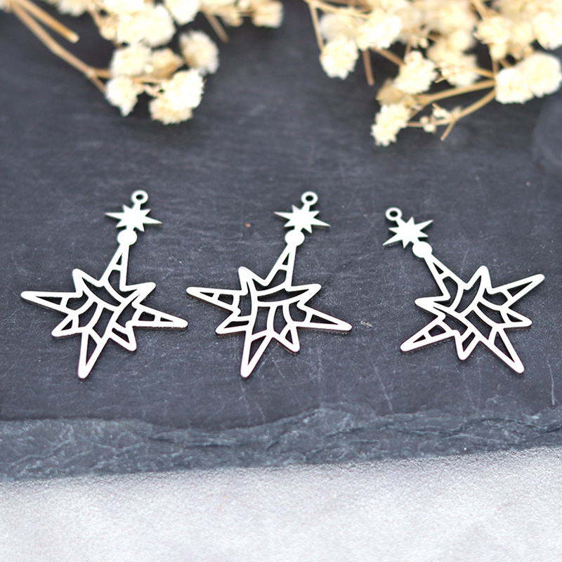 3pcs Guide Pole Star Charms Si - Jewelry Making Guide recension och pris
