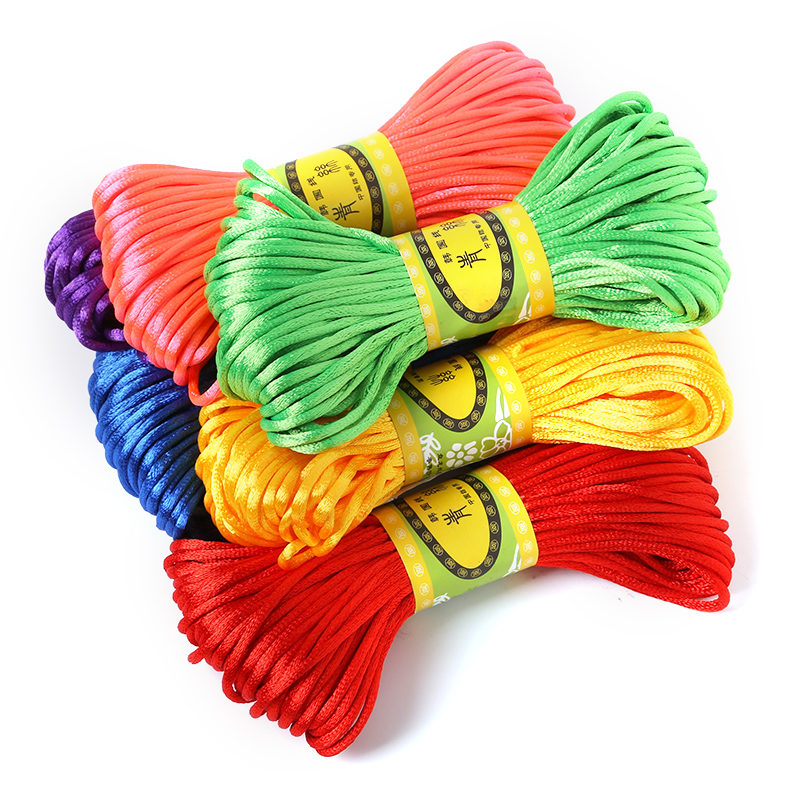 2mm 20meter Soft Satin Rattail - Knotting Cord Silk recension och pris