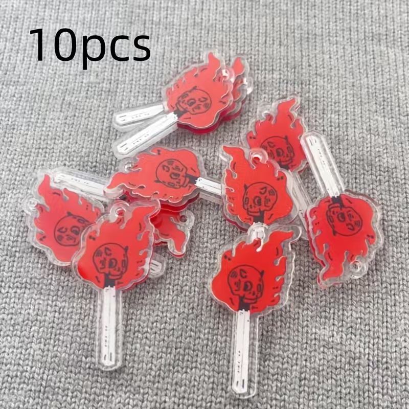 10pcs acrylic skull pendant, D - Jewelry Making Factory recension och pris