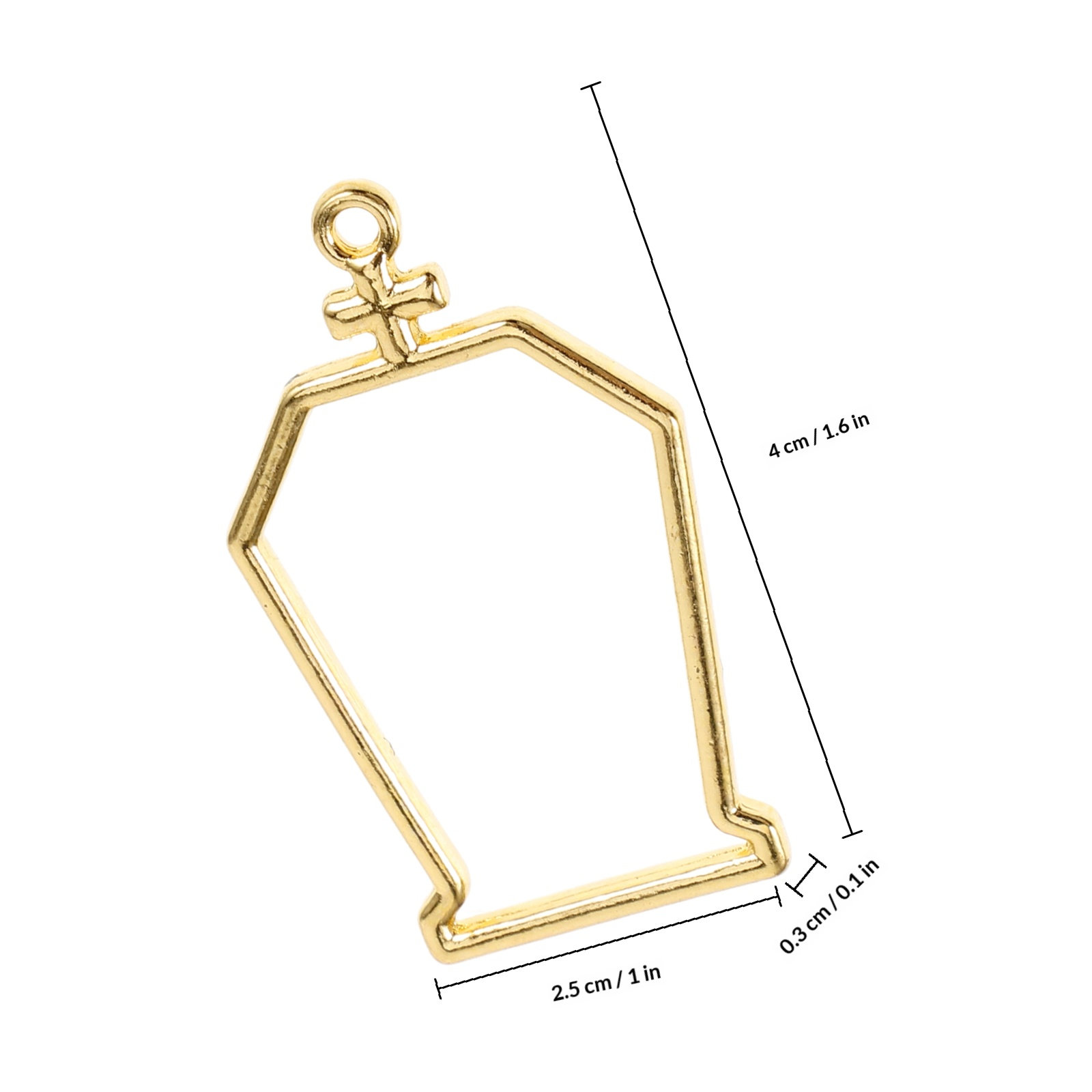 10Pcs Coffin Shape Metal Bezel - Jewelry Making Resin recension och pris