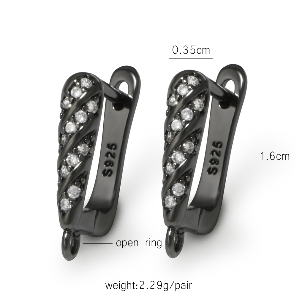 YANASI 1 Pair Gun Black  Brass - Jewelry Making Essentials recension och pris
