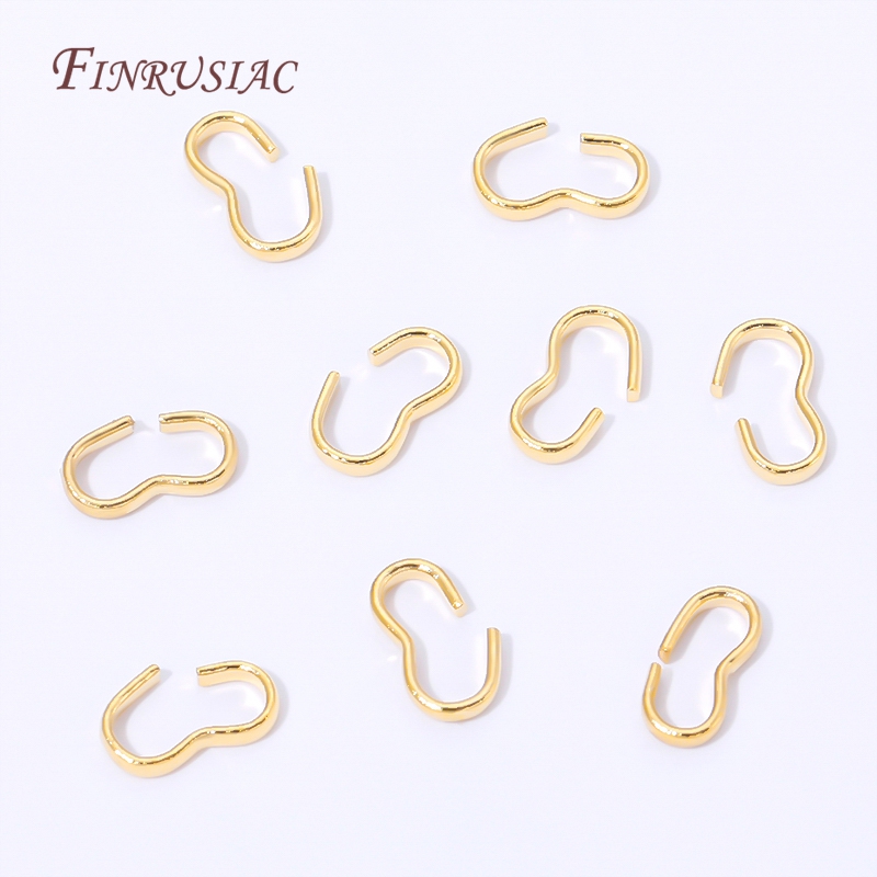 18K Gold Plated Open S Hook Cl - Jewelry Making Jump Rings recension och pris