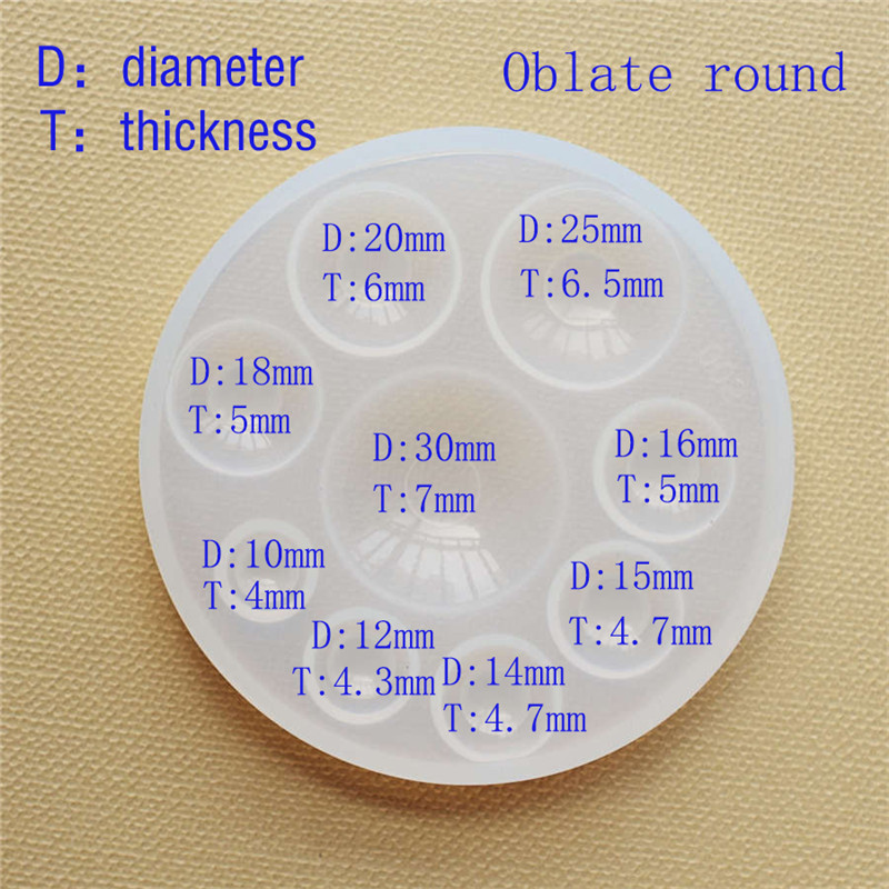 Silicone Mold half ball Oblate - Jewelry Making Degree recension och pris