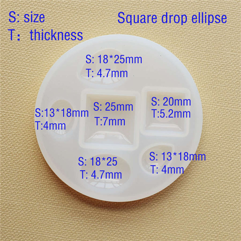 Silicone Mold half ball Oblate - Jewelry Making Degree recension och pris