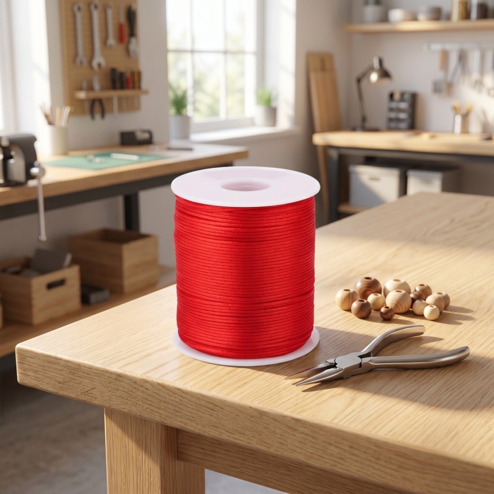 100m Craft String 1.5mm Satin  - Knotting Cord Silk recension och pris