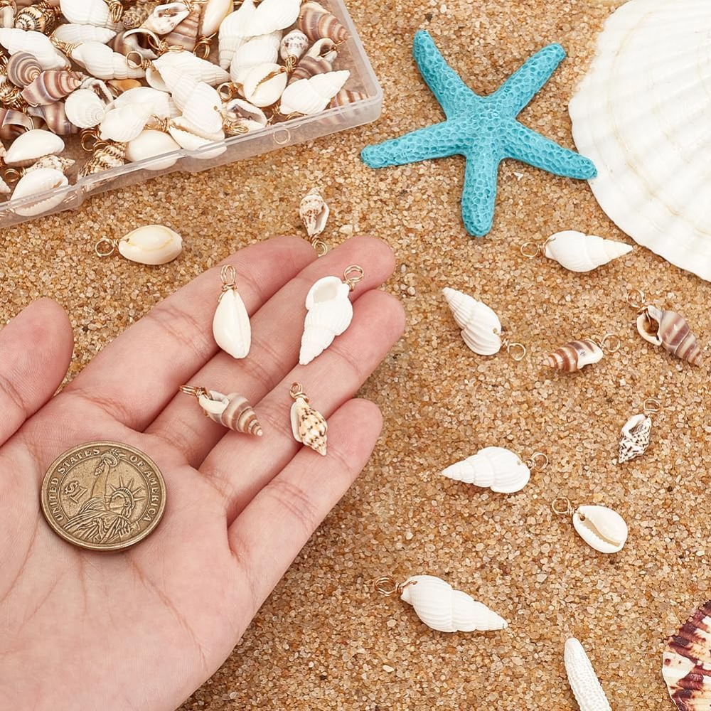100pcs 4 Styles Natural Shell  - Jewelry Making Degree recension och pris