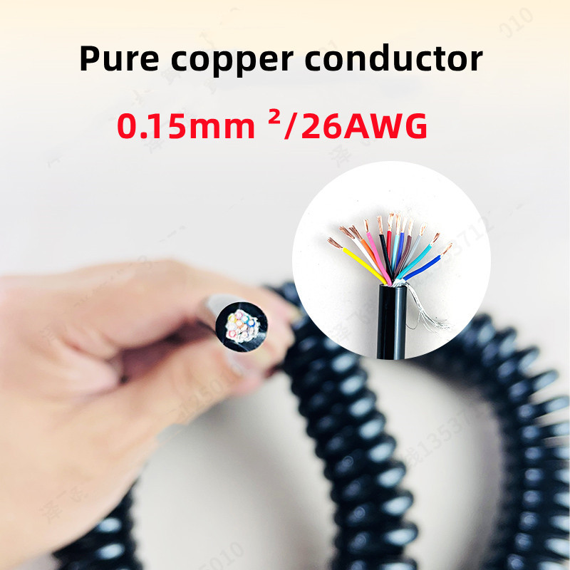 Pu Spring Shield Cable 9 10 12 - Wire 22 Gauge Copper recension och pris