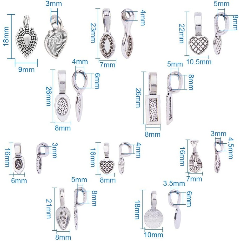 200 Pieces 10 Style Tibetan Si - Jewelry Making Silver recension och pris