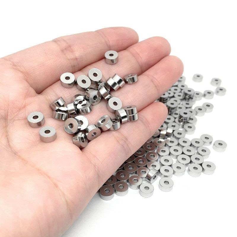 50Pcs Stainless Steel Cylinder - Jewelry Making Silver recension och pris
