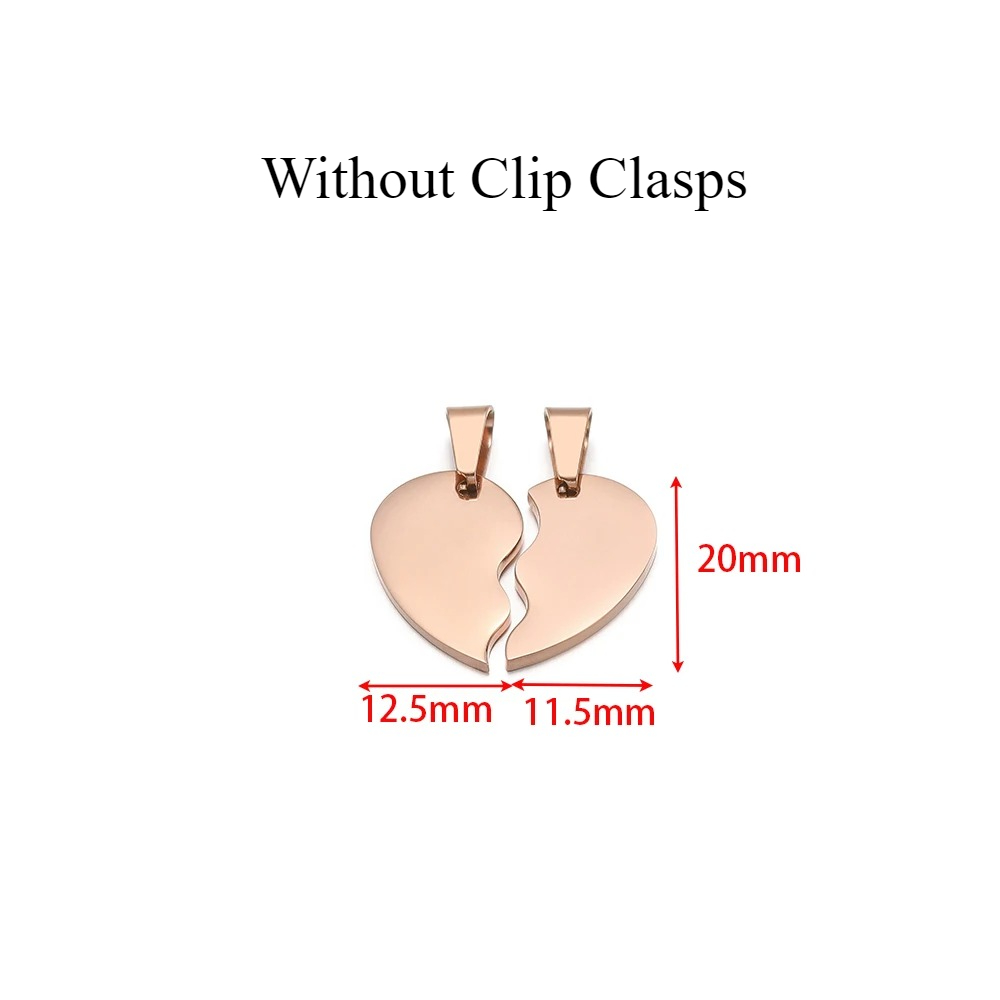 2Pcs/set Stainless Steel Gold  - Jewelry Making For Couples recension och pris