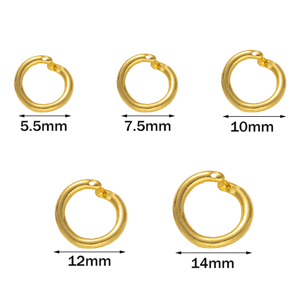 10pcs 18K Gold Plated Brass Lo - Jewelry Making Jump Rings recension och pris