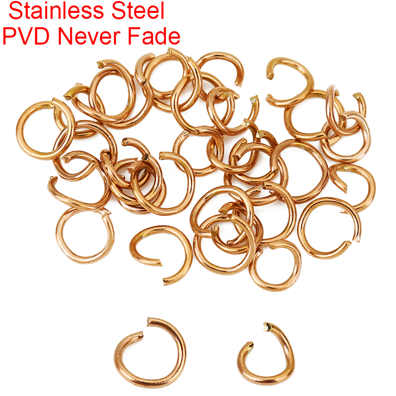 100pcs Rose Gold Plated Stainl - Jewelry Making Jump Rings recension och pris