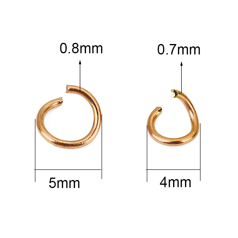 100pcs Rose Gold Plated Stainl - Jewelry Making Jump Rings recension och pris