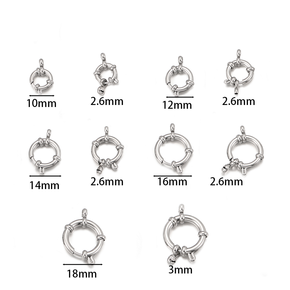 2pcs Stainless Steel Round Spr - Jewelry Making Factory recension och pris