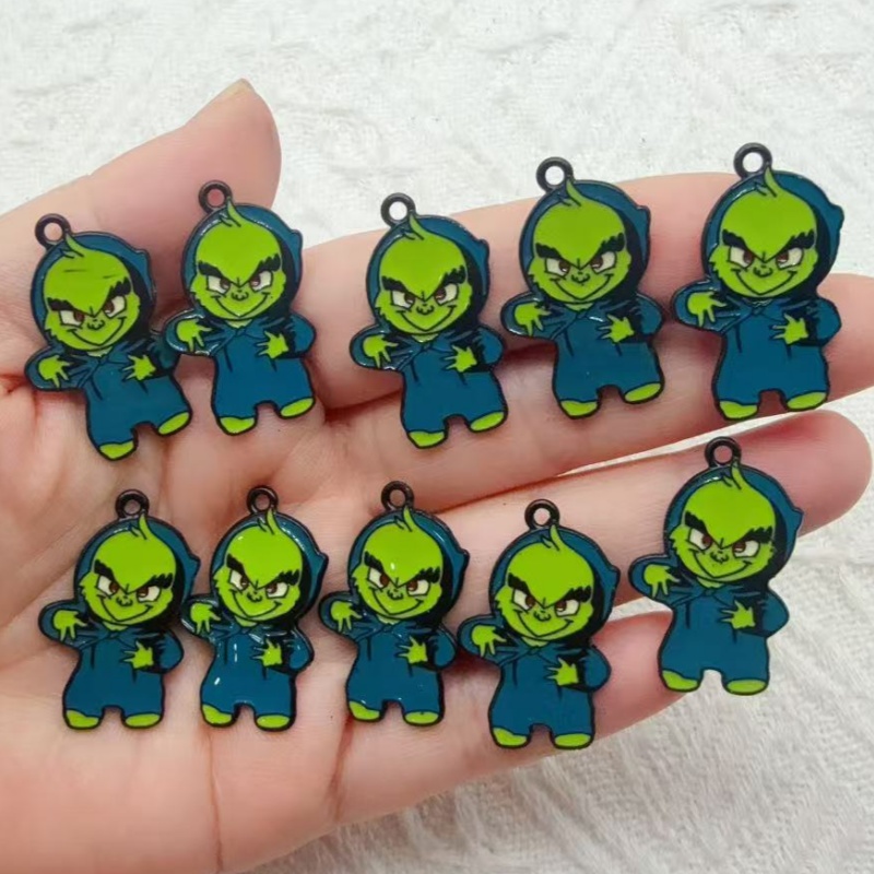 10pcs alloy drip oil cartoon C - Jewelry Making Factory recension och pris