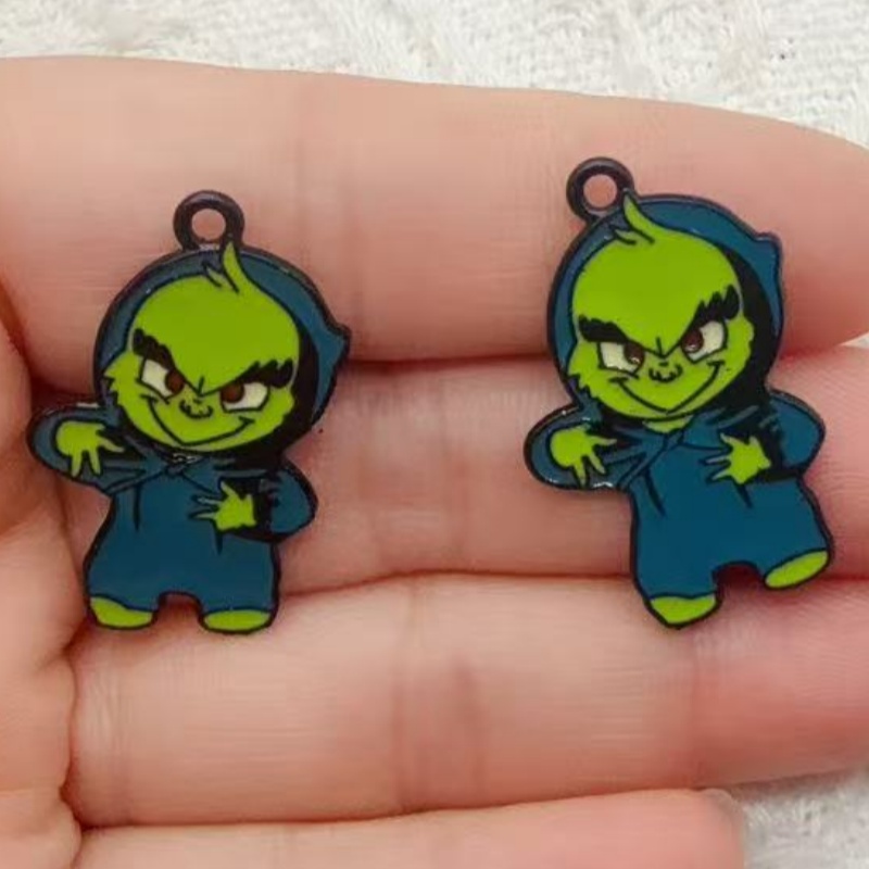 10pcs alloy drip oil cartoon C - Jewelry Making Factory recension och pris