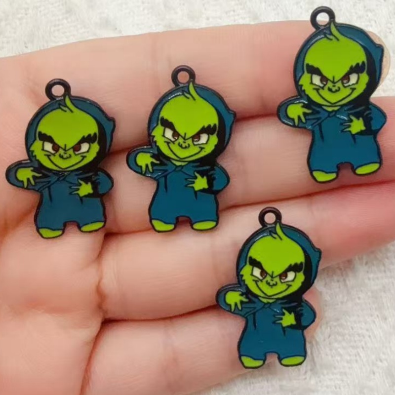 10pcs alloy drip oil cartoon C - Jewelry Making Factory recension och pris